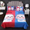 Liefhebbers Cartoon Stijl Tweepersoonsbed Sheet Trendy Huishoudelijke Bedding Bed Cover Groot Maat Lakens Huis met kussensloop F0202 210420