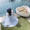 여름 어린이 해변 드레스 2021 어린이 소녀 드레스 패션 생일 파티 의류 3935446