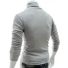 Herrenpullover Herbst Winter Herren Turtscheck Feste Farbe Pullover Männer Kleidung Slim Fit Male Strickpullover Pull Homme 294