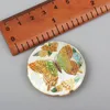 Polerowane kolorowe szkliwo duże motyle okrągłe koraliki Cloisonne filigranta miedziana akcesoria DIY biżuteria robienie długiego naszyjnika wisiorki