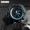 SKMEI Fashion Casual Sport Watch Men Digital Chrono 5Bar Vattentät Klockor Dual Display Armbandsur Relogio Masculino 1327 Q0524