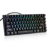 Teclado Russo USB com fio RGB RGB teclado mecânico 81 chaves azul switches teclado de jogos Z88