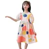 Filles robe grand point pour fille été enfants Style décontracté Costumes pour enfants 6 8 10 12 14 210528