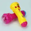 Microfone de projeção LED Microfone Flash Light-Emitindo Interessante Bebê Crianças Brinquedo Presente Aleatório Cor Novo !!! G1224.