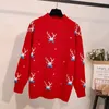 Red Very Fairy Half Turtleneck Sweater Women's Pullover Thickened Oversizee Lazy Wind Wild Ugly Chirstmas Jumper Sweaters 210520