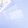 A5 / A6 / A7 PVC Ring Binder Cover Clear Zipper Stockage Fournitures de classement Sac 6 trous Sacs de papeterie étanches Bureau Portable Document Sack DH8475