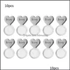 Stud Earrings JewelryStud 10 Stcs Heart Love Earring Lifters Verstelbare hypoallergene ondersteuning Backs PXPB Drop Delivery 2021 9tyxo