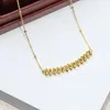 Kedjor Guldnithalsband för kvinnor S925 Sterling Silver Fashion Luxury Trend Fairy Wholesale Fine Jewelry Classic Bead Chain #12