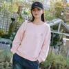 Johnature Femmes Pull Sweatshirts Terry Casual Vêtements Automne O-Cou Manches Longues Mori Girl Sweet Sweatshirts 210521