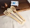 Bambusked Spatula 6 Styles Portable Wood Utensil Kitchen Cooking Turners Slitted Mixing Holder Shovels RRD134397795535