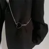 Cinture Moda Donna Perline di metallo Tracolla obliqua Camicia a forma di amore Cintura per il corpo Catena con strass in vita