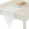 Runner da tavola in stile europeo Pizzo bianco Luxury Dinning Tea Cloth Decorazione di nozze Tessili per la casa 211117