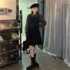 Casual Dresses Summer Spaghetti Strap Dress Women Harajuku Vintage Sundress 2022 Gothic Punk Party Clubwear Sleeveless Black Mini