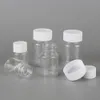 1ピース15ml / 20ml / 30ml / 60mlプラスチックペットクリアの空のシールボトル固体粉体容器試薬バイアル