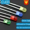 Bulbes 1000pcs couleur diffuseur de 3 mm bulbe sans frange rouge vert bleu jaune lampe à led