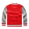 Meninos Casacos Costura Childrens Sleeve Crianças Casual Bomber Jaqueta Outono e Inverno Moda Quente 211204