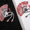 T-Shirts Hemd Männer Japan Stil Street Hip Hop Kreative Wolke Fan Print Kurzarm Baumwolle Harajuku Casual T-Shirt Tops 210602