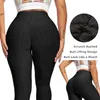 Черный цвет йоги брюки женские Tik Tok леггинсы пузырь текстурированные приклады подъем высокий талию спортивный тренажерный зал носить эластичный фитнес леди общая полные колготки размер S-XXXL