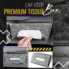 Cadeau Wrap Visière de voiture Boîte de mouchoirs Premium Boîte en papier avec cristal diamant Pu Accessoires de décoration intérieure Drop