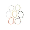 S2842 Fashion Jewelry Colorful Beaded Anklet Set for Woman Beach Elastic Beads Anklet 7pcs/set