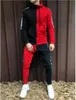 Ferramenta masculina Tracksuits Primavera Outono Patchwork Sports Roupas Suits Hoodies Calças Calças 2 pcs conjuntos de roupas x0610