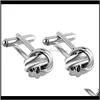 Links & Tie Clasps, Tacks Jewelry Drop Delivery 2021 Environment Friendly Twist Cufflinks Wholesale Custom Product Listing Mens High End Cuff