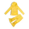 幼児ベビーガール服トップシャツベルボトムパンツ夏の衣装ジョガーセット子供のためのジョガーセットズボンの服装レギンス210922
