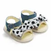 Scarpe estive per bambini Sandles Born Infant Baby Girl Boy Soft Culla Neonati Sneaker antiscivolo Fiocco a righe Prewalker 0-12M Primi camminatori