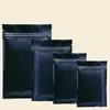 Plastik mylar ambalaj torbaları Siyah fermuarlı kilit contası alüminyum folyo folyo atıştırmalıklar için cenazeabilen torba çay kahve kuru bitki çiçekleri uzun süreli taze depolama koruması