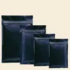 Plastic Mylar Packaging Bags Black Zipper Lock Seal Aluminum Foil Sealable Pouch For Food Snacks Tea Coffee Dry Herb Flowers Long Term Keep Fresh Storage Protection