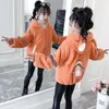 Cold Winter Girls Outerwear For kids Thicken Jackets Korean Stylish Children Jackets Plus Velvet Coats 3-14 Y Teen Girl Snowsuit H0909