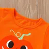 Kinder Kleidung Sets Mädchen Halloween Outfits Kinder Quaste Kürbis Print Tops + Tie Dye Schlaghosen 2 teile/satz Frühling Herbst Mode Boutique Baby Kleidung