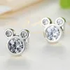 2021 Designer Cartoon Mouse Zircon Stud Earrings Titanium Stainless Steel Earring Inlaid Fashion Trendy Women Jewelry