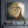 Reliabli Art Abstract Girl Tree Hair Posters Canvas Painting Wall Art Pictures for Living Room Home Decoration Modern Prints235X