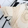 Camiseta coreana de roupas de banho feminina Blusa feminina de verão Tops Bloups Bikini Beach Coverning Up Handmade Crochet Patchwork