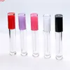 5ml Lipgloss Rurki Różowy Purpurowy Czerwony Biały Jasny Kosmetyk Lip Gloss Wand Miękka aplikator Pędzel