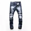 Mode jeans Retro gescheurde vouwen stiksels 2021 hip-hop high-streetmen's designer motorfiets rijden slim fitting casual broek