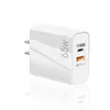 65 W GaN-Ladegerät Q3 und Typ-C PD Dual-USB-Wandladegerät für iPhone 13 Samsung S20