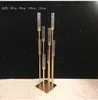 Party Decoration Brand 10-head Metal Candle Holder Road Table Centerpiece Golden Stand Wedding Cylindrical