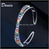 Bangle Bracelets Drop Delivery 2021 Donia Jewelry Designer Colorful Exaggerated Copper Micro Inlaid Zircon Adjustable Bracelet Personalized G