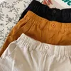 MILANCEL Pantaloni estivi per bambini Pantaloncini in cotone tinta unita Elastico in vita Abbigliamento casual per bambini 210723