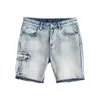 summer denim shorts men wash vintgae cargo fashion hip hop 100% cotton striped brand 190333 210714
