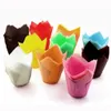 Tulipanowe kubki do pieczenia Pergamin Papier Cupcake Muffin Liner Wrappery na Wesela Urodziny Prysznice Baby Party Phjk2203
