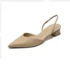 Sandały wiosna lato 2022 buty dla kobiet Soild środkowy obejście dorywczo spiczasty plac z cienkie paski Zapatos para mujer