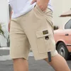 Shorts Large Size Summer Streetwear Male Bermuda Cargo Side Pockets Plus Size 7XL 8XL 9XL Knee Length Men's Cotton Shorts 210720
