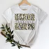 Camisetas femininas Tee 2022 Leopard Heart Casual 90s Fashion Trend Printing Roupas Gráfico de tshirt Top Lady Lady Print Camiseta feminina