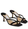 여름 브랜드 여성 Maelie Sandals Shappy Lady Slippers 하이힐 파티, 웨딩 블랙 화이트 신발 탁월한 펌프 EU35-42.Box