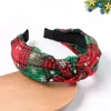 2021 Fashion Women Hairbands Christmas Lattice Headband Girls Warm Hair Band Cross Knotted Hair Hoop Headwear Hair Accessories