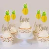 Autres fournitures de fête festive 20/40 pièces Flamingo ananas décoration de gâteau drapeaux de Cupcake hawaïen mariage anniversaire décoration enfants faveur