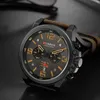 Mannen horloge Curren Top Merk Luxe Mens Quartz Horloges Mannelijke Lederen Militaire Date Sport Horloges Relogio Masculino 210517